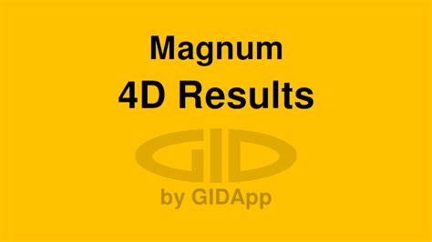 gidapp april 2022|4D Results Sunday, 24 April, 2022 (24/4/22) Magnum .